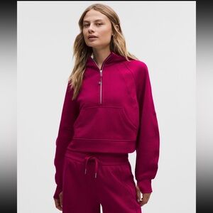 LULULEMON Oversized scuba half zip dark red XS/s